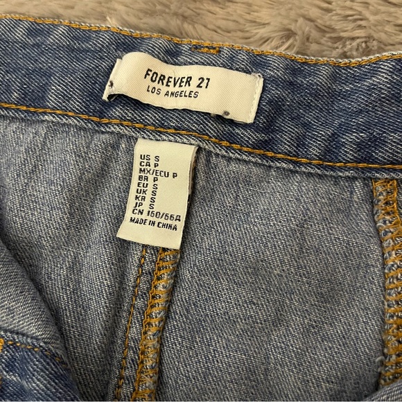 Forever 21 Denim Button-Up Skirt / Mini-Skirt Size S - Picture 3 of 5